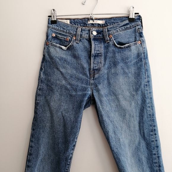 Levi's Premium Wedgie Jeans in These Dreams Medium Wash High Waist Ankle 26 - Picture 5 of 16